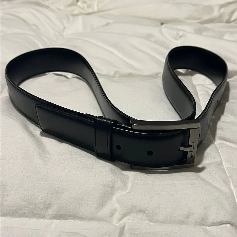 Men’s Black Guess Belt Dress Work Play 38-40” inch waist - super nice
